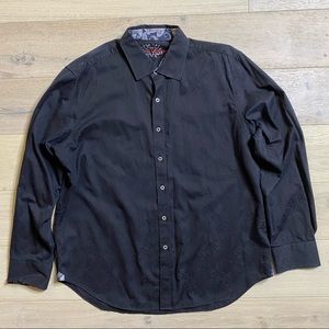 Robert Graham Black Paisley Long Sleeve Button Up Shirt